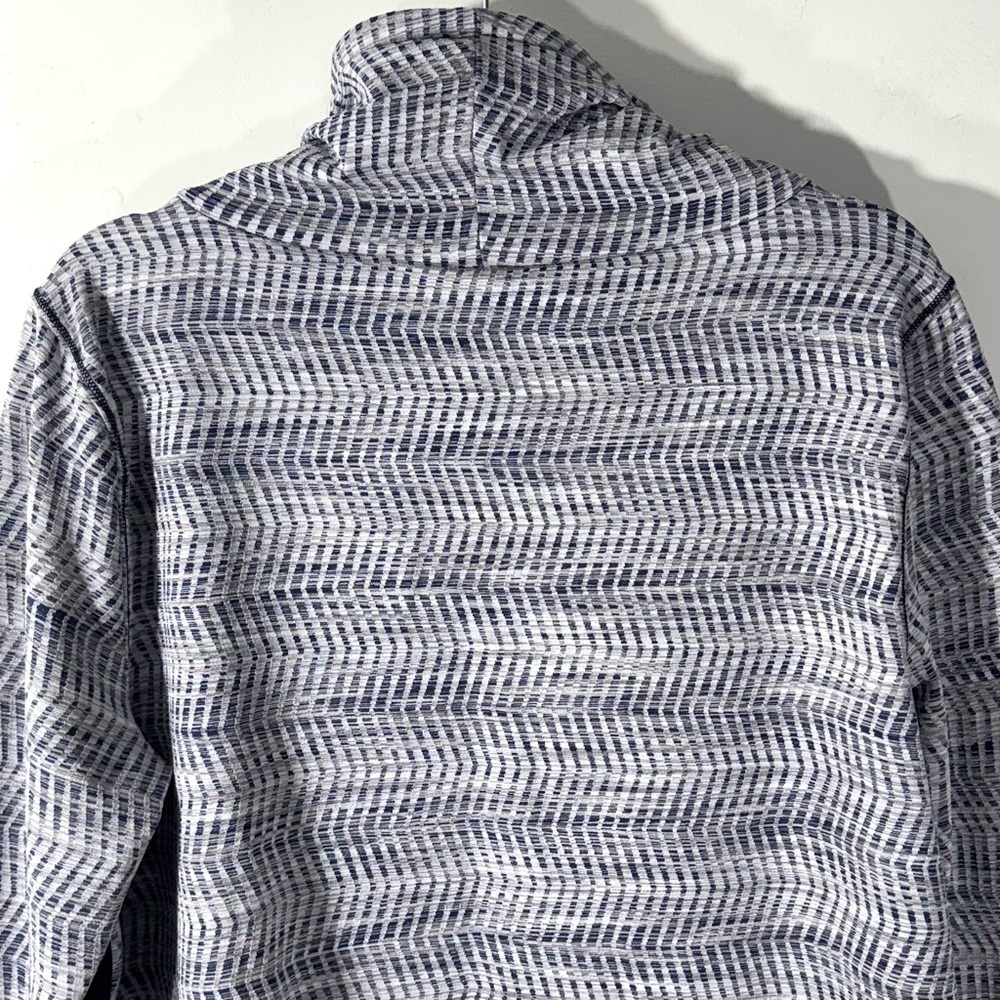 T by Talbots Funnel Neck Pullover Top Navy Blue and White NEW - Picture 8 of 12